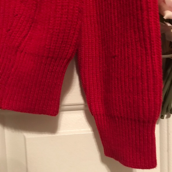 PHILOSOPHY V-NECK GOLD GROMMET RED SWEATER SIZE M - Picture 4 of 8